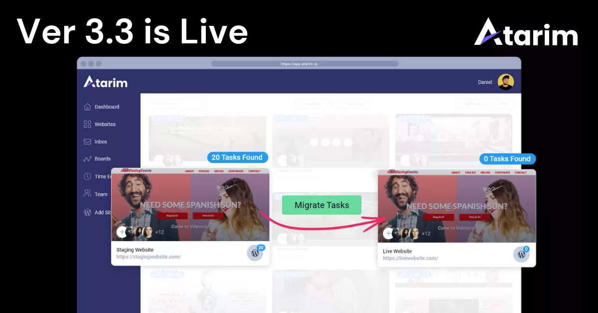 Ver 3.3 is LIVE - Merge Sites, Three New Integrations, User Permissions & More...
