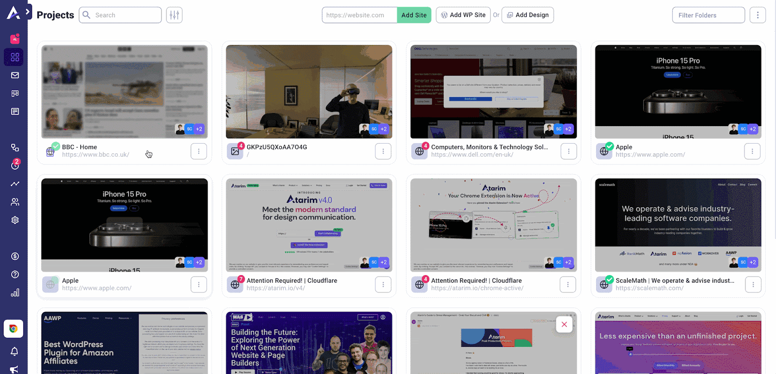 Share Projects Directly From The Projects Screen