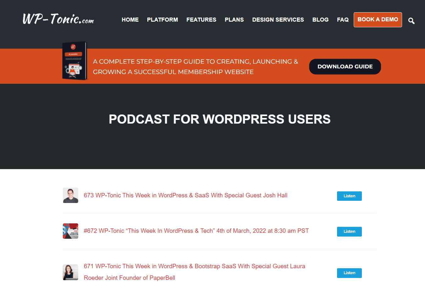 WP-Tonic wordpress podcast