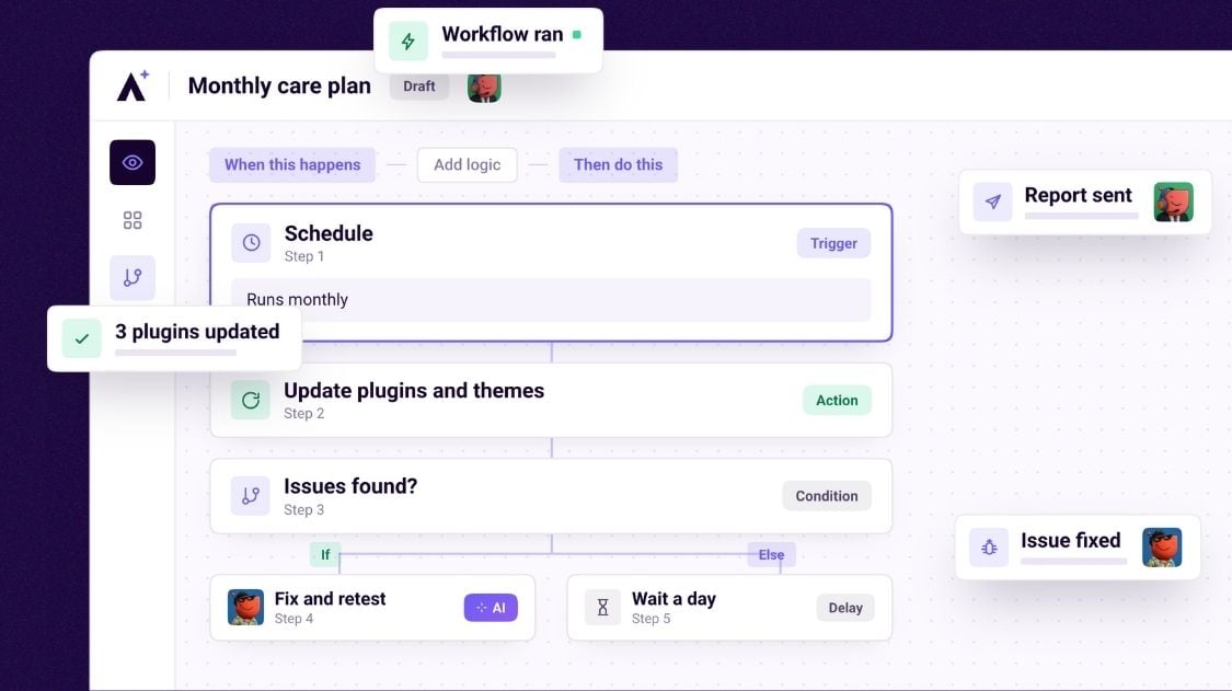 a mockup of atarims workflow screens