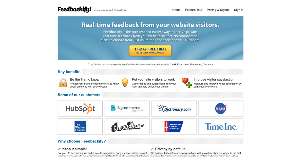 Feedbackify lightweight website feedback widget for collecting basic user insights