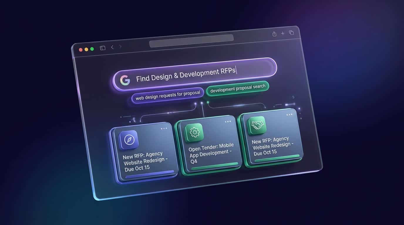 Google Search for design and development RFPs illustration