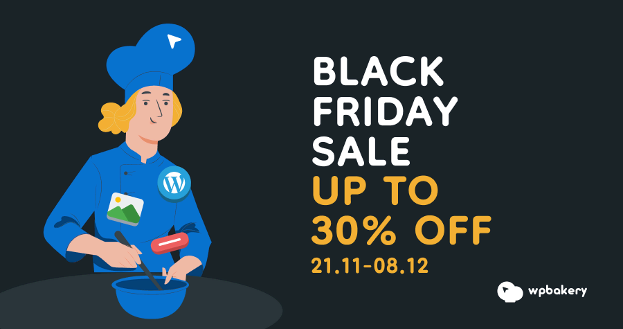 WPBakery page builder logo for Black Friday 2024 multisite licence sale
